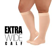 5xl Mojo Compression Socks Plus Size Extra Wide Calf Knee Hi Firm Opaque Medical Support Hose Closed Toe 20 30mmhg Graduated Compression