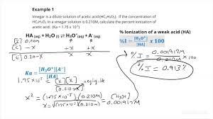 How To Calculate Percent Ionization Of