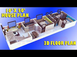 16x50 3d Floor Plan 16x50 Vastu Home