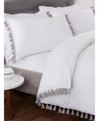 Tassel Duvet Cover And Pillowcase Bed