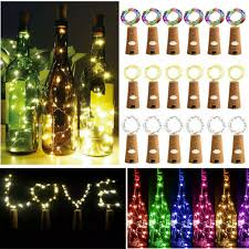 Details About Led Wine Bottle Lights With Cork Battery Operated Starry Lights Diy Party Xmas