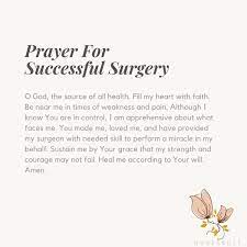 powerful prayers to pray before surgery