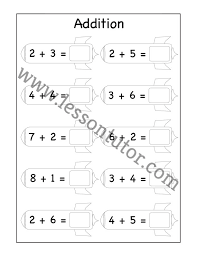 addition drill single digit worksheets