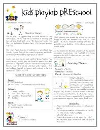 Weekly Parent Letter Template