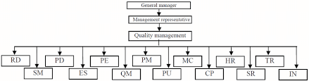 Organizational Structure Chart Of Quality Management