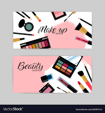 makeup business cards royalty free