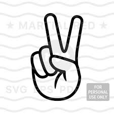 Hand Peace Sign Svg Peace Sign Svg
