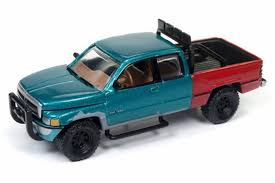 2015 dodge ram 1500 sport quad ext cab truck custom christmas ornament 1/64 crew. Buy Round 2 1996 Dodge Ram 1500 Jade W Red Stripe Jlsf006 48b 1 64 Scale Diecast Model Toy Car Online At Low Prices In India Amazon In
