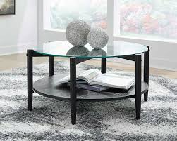 Coffee Table One End Table Wood Glass