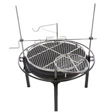 Wood burning pits give a real burning effect and are less expensive than the fuel ones. Tuin En Terras Rancher Fire Pit Charcoal Grill With Rotisserie 31 Inch Luxclusif Com