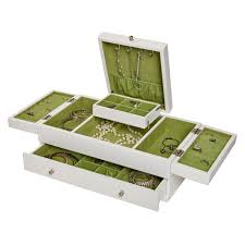 co everly wooden triple lid jewelry box