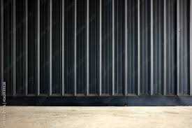 Black Corrugated Metal Wall Texture