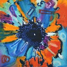 Original Flower Abstract Art Colorful