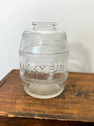 Small Clear Glass Lucky Bank Piggy Bank