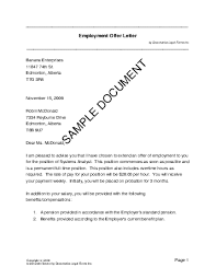 employment offer letter canada