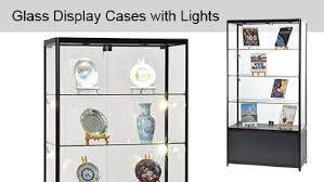 2m Glass Display Cases With Lights Amp