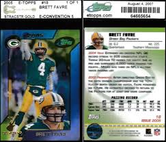 2006 score nfl football massive factory sealed complete factory set with 440 cards! Brett Favre 2005 E Topps Etopps 18 1 Of 1 Cleveland Packers