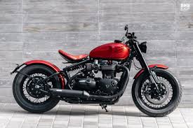 Red Hot A Bobbed Bonneville Bobber Hot Rod From Paris