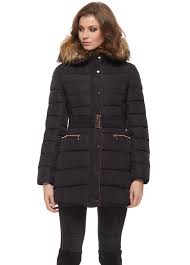 Black Quilted Coat Black Hooded Coat
