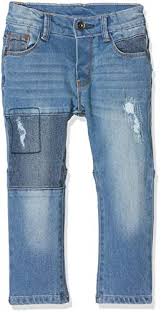 Mek Pantalone Denim Elasticizzato Con Toppe Jeans Blu Stone Wash 01 148 92 Taglia Produttore 24m Bimbo