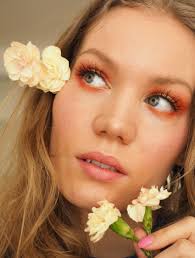 orange spring makeup tutorial