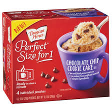 Duncan hines cake mix, 2 large eggs, 1/2 c. Duncan Hines Perfect Size For 1 Chocolate Chip Cookie Cake Mix Shop Baking Mixes At H E B