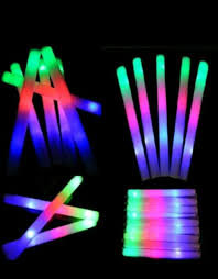 9 Pack Led Foam Sticks Glow Favors Light Up Rally Rave Cheer Tubes Soft Baton For Sale Online