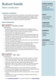 floor coordinator resume sles