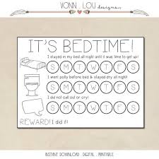 Bed Time Routine Bed Time Reward Card Toddler Charts