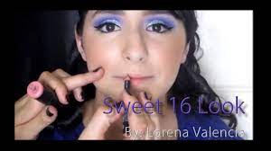 sweet six purple and glitter makeup
