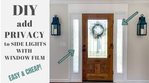diy window for front door privacy