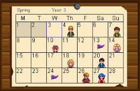 winter calendar stardew calendar of