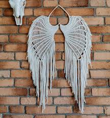 Handmade Macrame Angel Wings Wall Decor