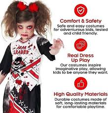 s zombie cheerleader costume pom