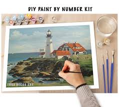 Vintage Style Paint By Numbers Kit For