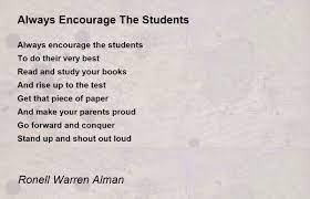 students poem by ronell warren alman