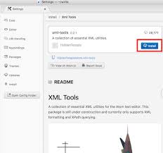 xml tools package for atom