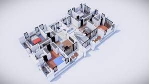 2 Bedroom Duplex House Floor Plan