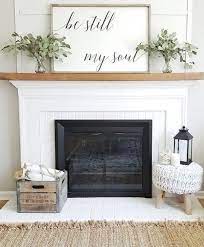 White Fireplace With Contrasting Wood