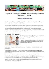 Physical Therapy Assistant Career Advice