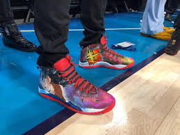 Последние твиты от dragon ball super (@dragonballsuper). Shaquille O Neal S Son Shareef Wore Custom Dragon Ball Super Jordans To The Nba Game He Attended Tonight Shoes By Sierato Clothing Co Dragonballsuper