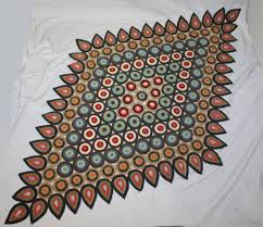 antique folk art penny rug