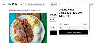 l l hawaiian barbecue menu with s