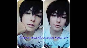 simple male bishōnen cosplay make up