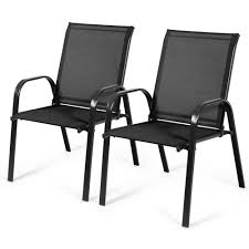 Gymax Set Of 2 Patio Chairs Dining