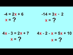 Algebra Solving Linear Equations With