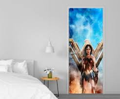 avengers wonder woman door decal decor