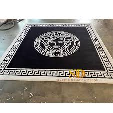 black versace carpet design