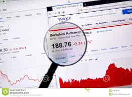 Berkshire Hathaway Ticker With Charts Editorial Image