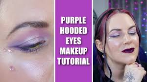 purple hooded eyes makeup tutorial
